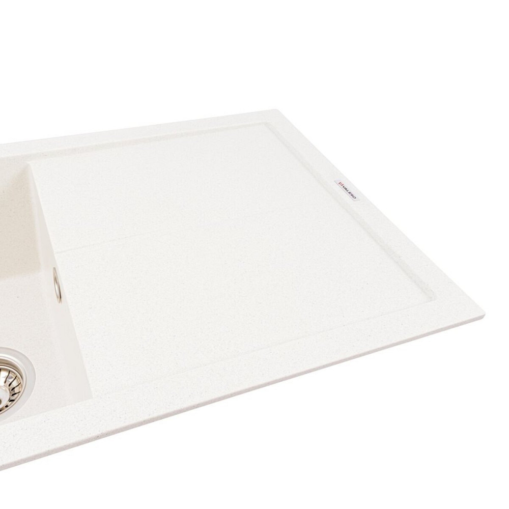 VALESO Гранітна мийка для кухні VALESO SOLID 7843 матова Біла в крапку Киев - изображение 3