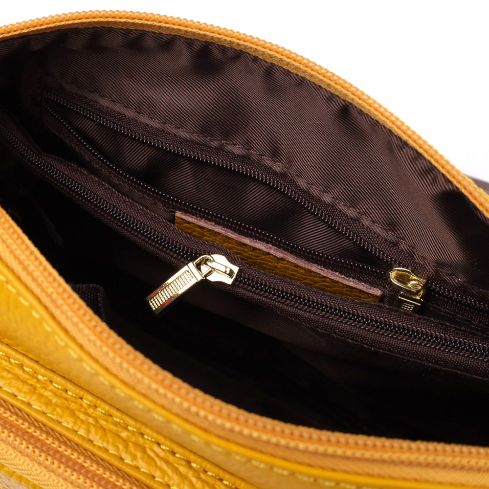 Элегантная кожаная сумка для женщин на каждый день Vintage 22969 Желтый Киев - изображение 8