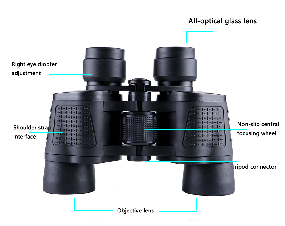 Бінокль 10х50 міні із широким полем зору Чорний Київ - фото 2