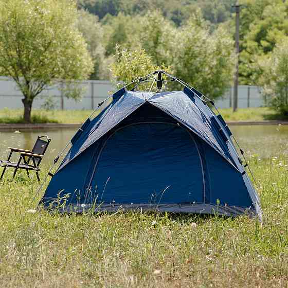 Палатка кемпинговая трехместная 190×190×140 (см) автоматическая LU-002 Синий Киев