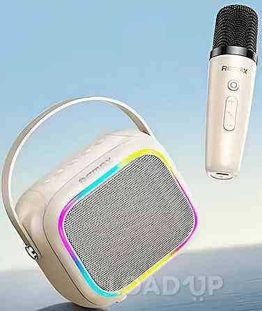 Караоке, портативна колонка REMAX RB-H13 (Bluetooth, 1200 мА·год, з мікрофоном, AUX, RGB) Київ