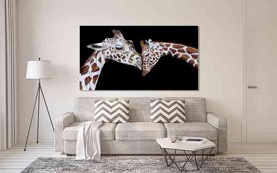 Картина полотно у вітальню / спальню    Закохані Жирафки    MLP_405 ( 60х30см ) Київ