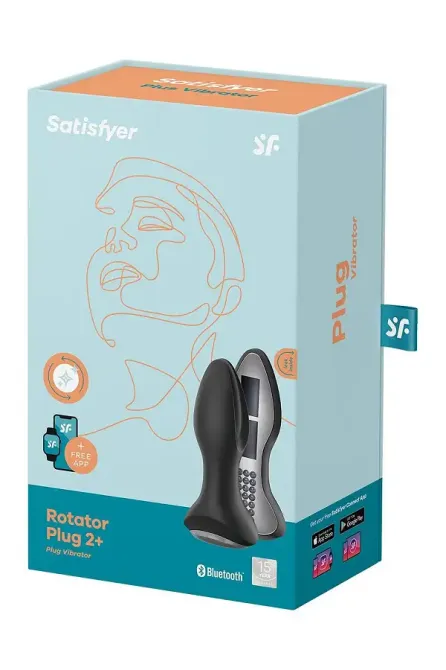 Анальна смарт вібропробка із перлинним масажем Satisfyer Rotator Plug 2+ Black Львів - фото 9