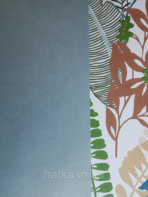 Шпалери флізелінові екологічно чисті Decoprint Good Vibes 0.53х10 дитячі однотонні сіро-блакитні, золотисті Київ - фото 1
