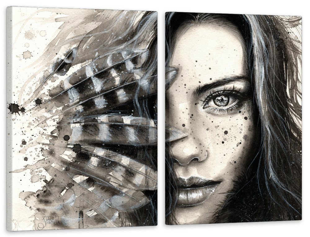 Модульна картина у вітальню/ спальню Дівчина TLV-2_084 70x102 см Київ - фото 1