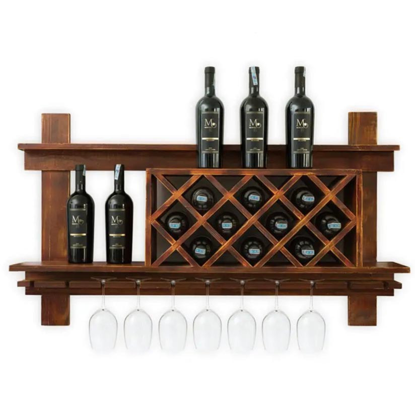 Настенная винная полка 