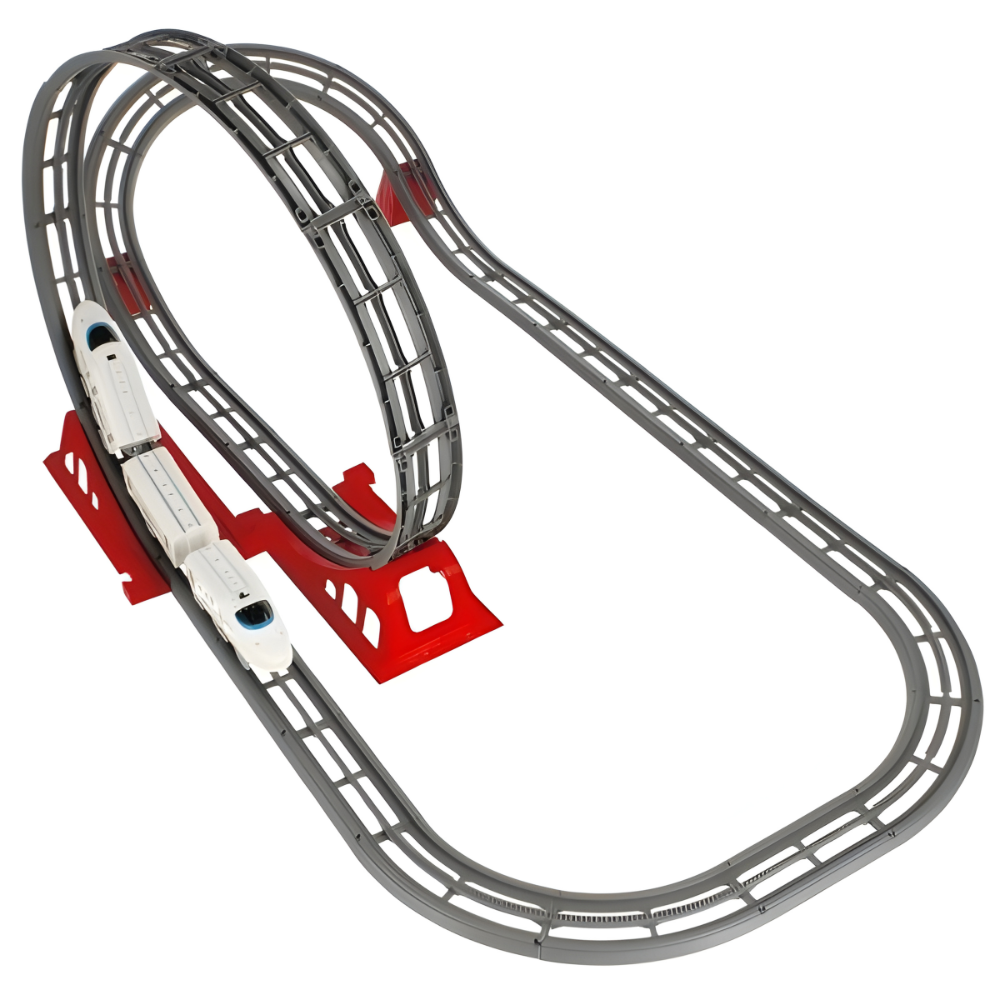 Іграшкова залізниця, дитяча з поїздом на батарейках 4хAAA для хлопчиків і дівчаток, пластикова, велика 115х53х41 см Кам'янець-Подільський - фото 11