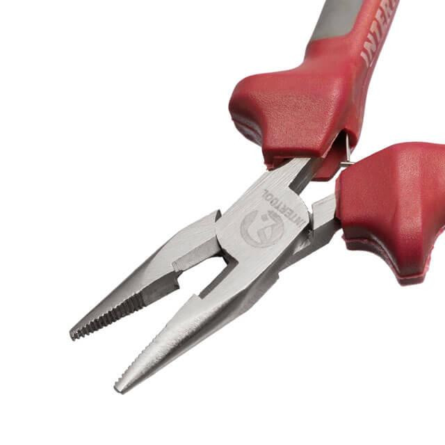 Довгогубці прямі 115 мм, прецизійні, комбіновані рукоятки INTERTOOL NT-0102 Київ - фото 4