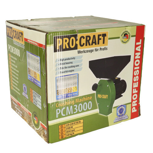 Зернодробарка Procraft PCM-3000 (2500 Вт, 240 кг/год) – подрібнювач зерна та крупорушка з гарантією 36 місяців Львів - фото 10