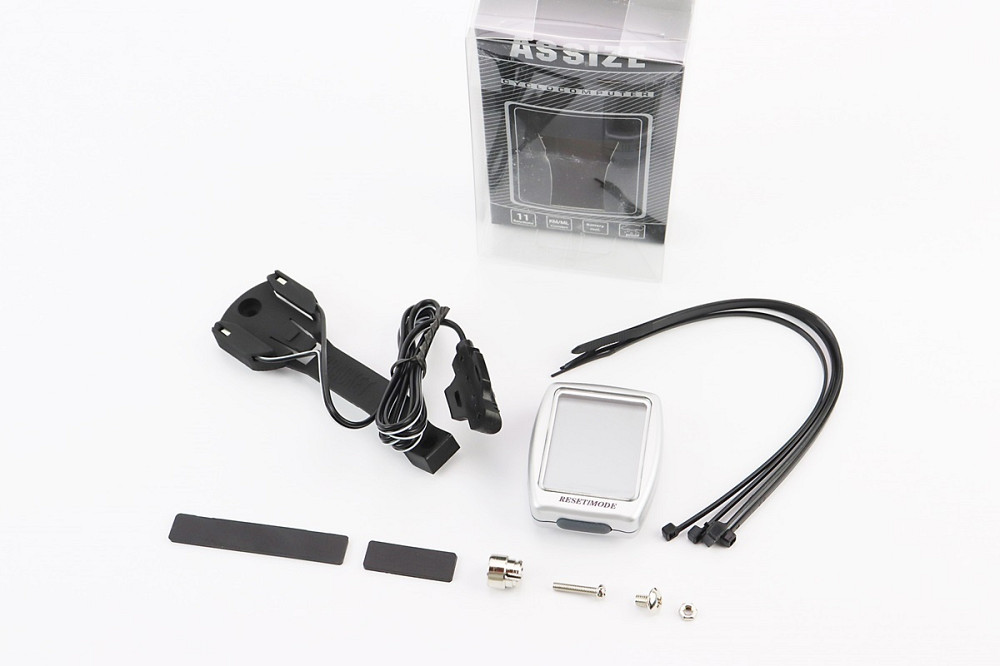 Велокомп'ютер 11-функцій, дротовий, сірий AS-411 (без батарейок) Київ - фото 1