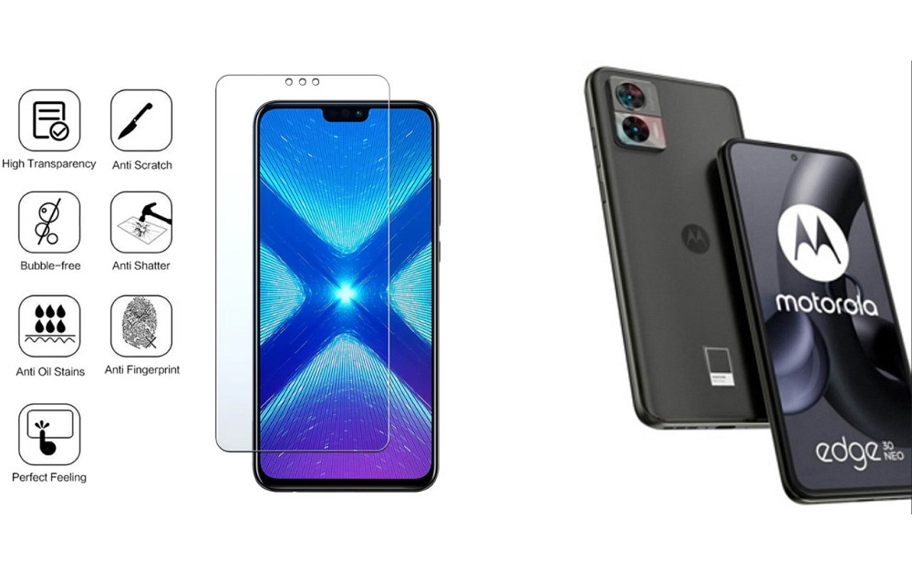 Захисне скло NeoGlass для Motorola Edge 30 Neo – надпрозоре та стійке Київ - фото 4