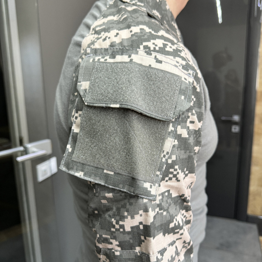 Боевая рубашка Убакс, пиксель НАТО, коттон (хлопок), размер XXL, Combat, тактическая рубашка Убакс Solmir Киев - изображение 4