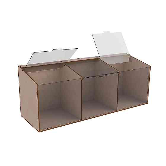 Диспенсер EKOSTAR для конфет, снеков, орехов, крупы на 3 ячейки Киев