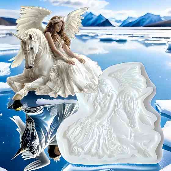 Силіконова форма Єдиноріг 10 на 9 см сірий Київ