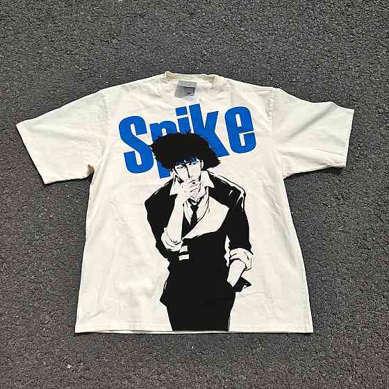 Футболка чоловіча з принтом аніме Аніме Ковбой Бебоп Аніме оверсайз (S/M/L) Черний Дніпро