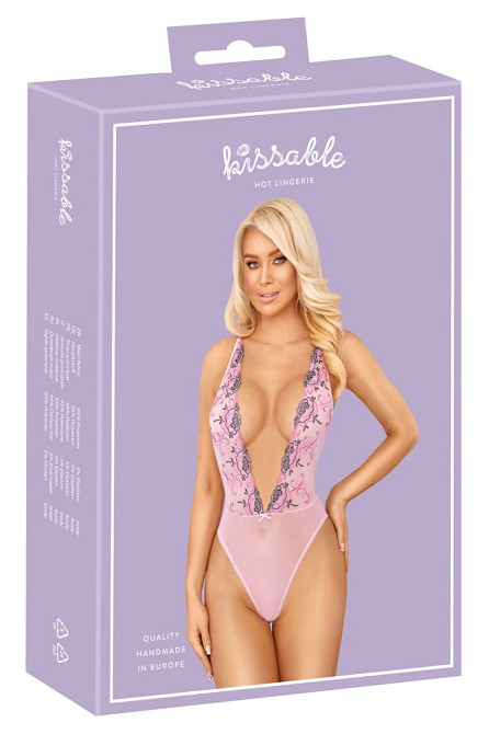 Нежное розовое боди с глубоким вырезом Kissable S/M Sex Aura Киев - изображение 5