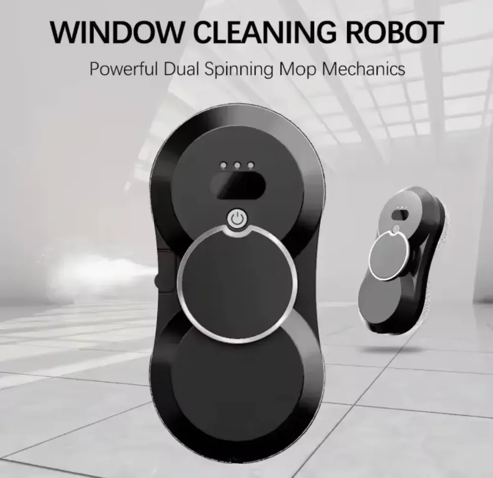 Робот для мойки окон NEW Glass Cleaning Robot с пультом дистанционного управления черный Коломия - фото 3
