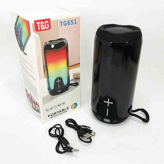 Колонка з підсвічуванням портативна TG651, Колонка акустична для вулиці для вечірок на дачі DT-80 Івано-Франківськ