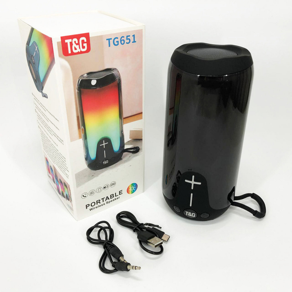 Колонка з підсвічуванням портативна TG651, Колонка акустична для вулиці для вечірок на дачі DT-80 Івано-Франківськ - фото 2