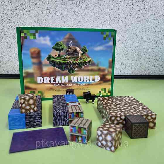 Конструктор магнітний майнкрафт 33 кубики магнітні блоки портал Dream World LZCK 046 Хмельницький
