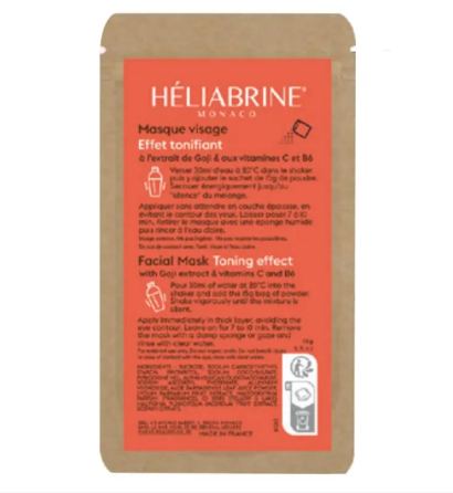 Тонізуюча альгінатна маска з ягодами годжі Toning mask Goji вerry Heliabrine  15 г Дніпро