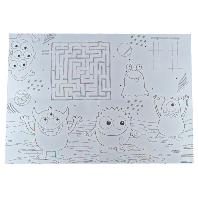 Набор для творчества Crayola Подложки-раскраски "Монстры" 2 шт с карандашами (15755-B) Винница - изображение 3