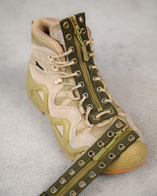 Змейка молния быстрый съем ботинков берцев обуви со шнурками Одесса - изображение 1