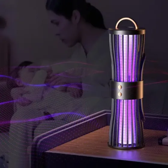 Бесшумная лампа-ловушка для комаров, ночник, зарядка через USB, LY-936 Коломия