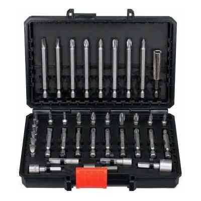Набір біт Black&amp;Decker PH0,PH1,SL4,SL6,Pz1,Pz2,Тx10,Тx20,L 25,50,75 мм,38 шт, кейс (A7202) Вінниця