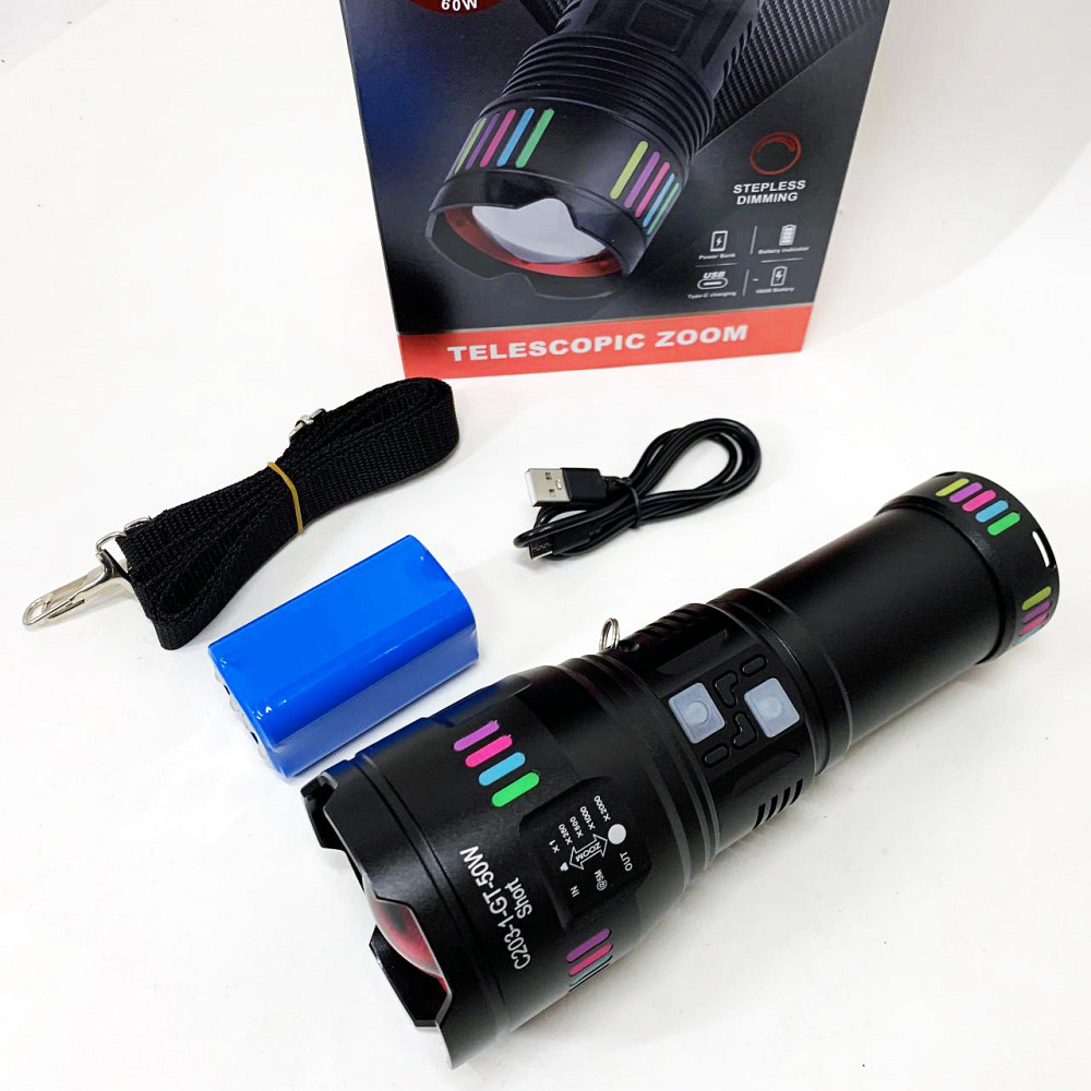 Потужний універсальний ліхтарик, Ручний інспекційний ліхтар, Переносний ручний потужний ліхтар CS-32 Львів - фото 4