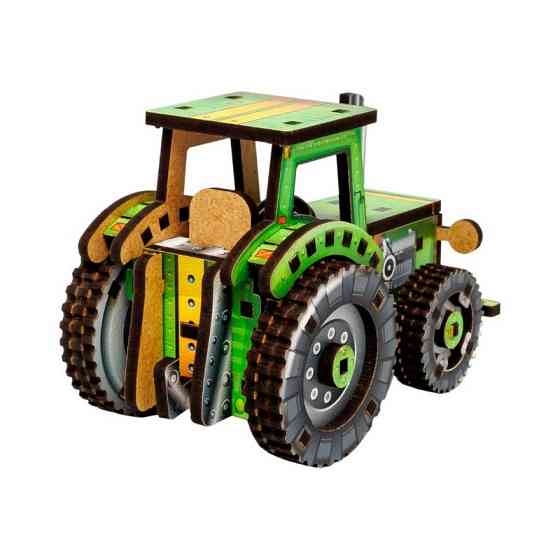 Дитячий дерев'яний 3D конструктор "Tурбо трактор" Puz-00960, 71 деталь Вінниця