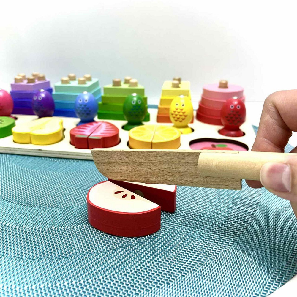 Дошка логічна WToys сортер геометричні фігури фрукти магнітна гра рибалка (68379) Чернігів - фото 7