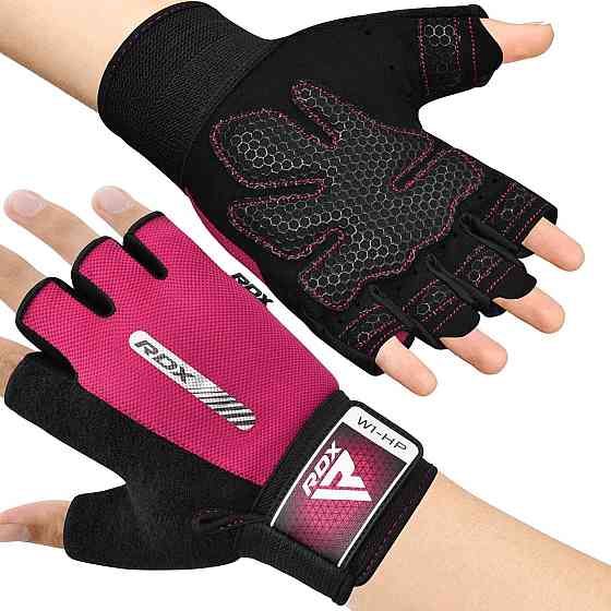 Рукавички для фітнесу RDX W1 Half Pink S Каменское