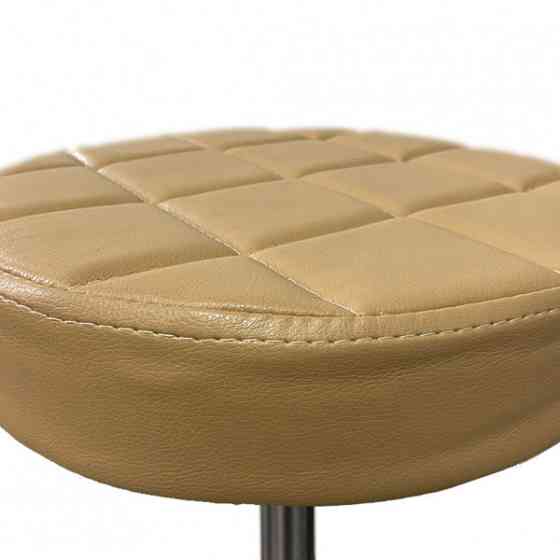 Стілець для майстра без спинки Йола на хромованій ніжці Бежевий Київ