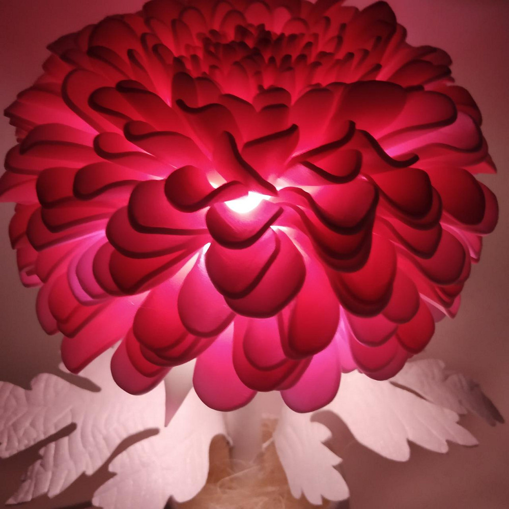 Світильник-нічник "Рожева хризантема" Дніпро - фото 4