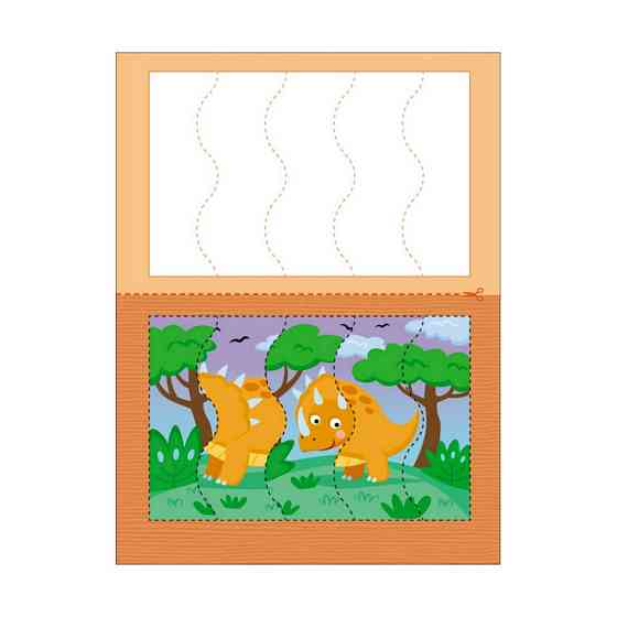 Розвиваючі зошити "Динозаврики" 20410 пазли-розрізалки Вінниця