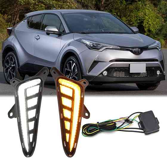 Toyota C-HR  LED  денні  ходових вогнів  з фунцією поворота DRL у передній бампер тип WY (WY-D-51) Киев