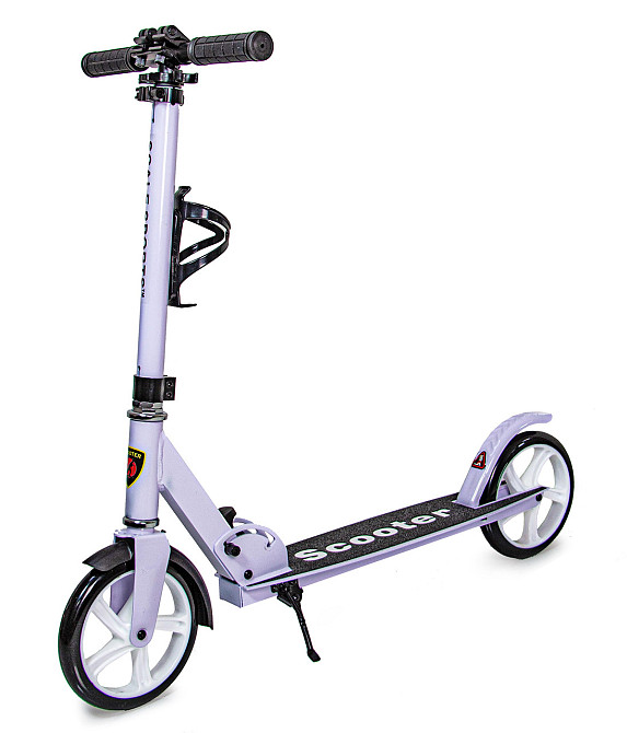 Двухколесный складной самокат SS-05, от Scale Sports. Белого цвета Одесса - изображение 1