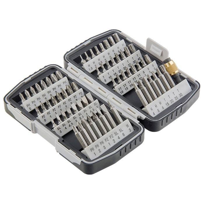 Набор бит, магнитный адаптер, CrV, пластиковый кейс, 64 шт. Matrix Полтава - изображение 1