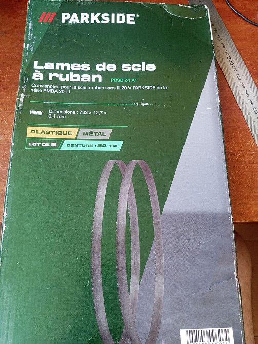 Стрічкове полотно 2 шт. 733×12,7××0,4 мм. крок зуба 24 мм.для акумуляторної стрічкової пили Parkside Полтава - фото 1