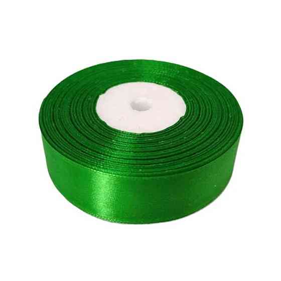 Атласная лента для рукоделия АБ-132, 0,6 см x 23 м, Зеленый Винница