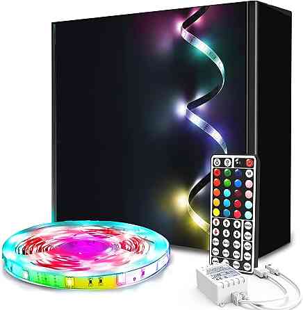 LED-стрічка Phopollo RGB 7,5 м: багатокольорова стрічка з пультом ДК та 44 режимами, 12В Київ