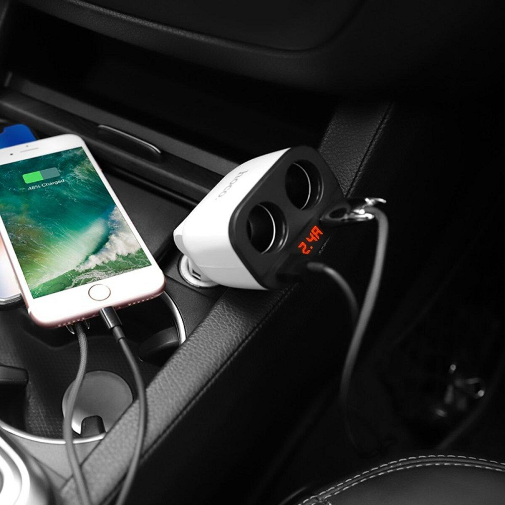 Автомобільний зарядний пристрій HOCO Z28 Power ocean cigarette lighter цифровий display 6957531091967 Одеса - фото 3