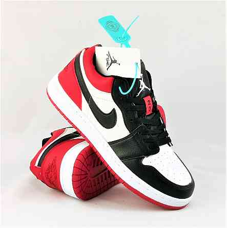 Кроссовки Nike Jordan Красные Мужские Черные Джорданы Белые Найк (размеры: 41) Видео Обзор Днепр