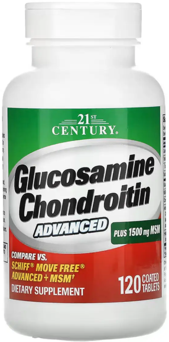 Глюкозамин Хондроитин с МСМ 21st Century Glucosamine Chondroitin Advanced + MSM 120 таб Киев - изображение 1