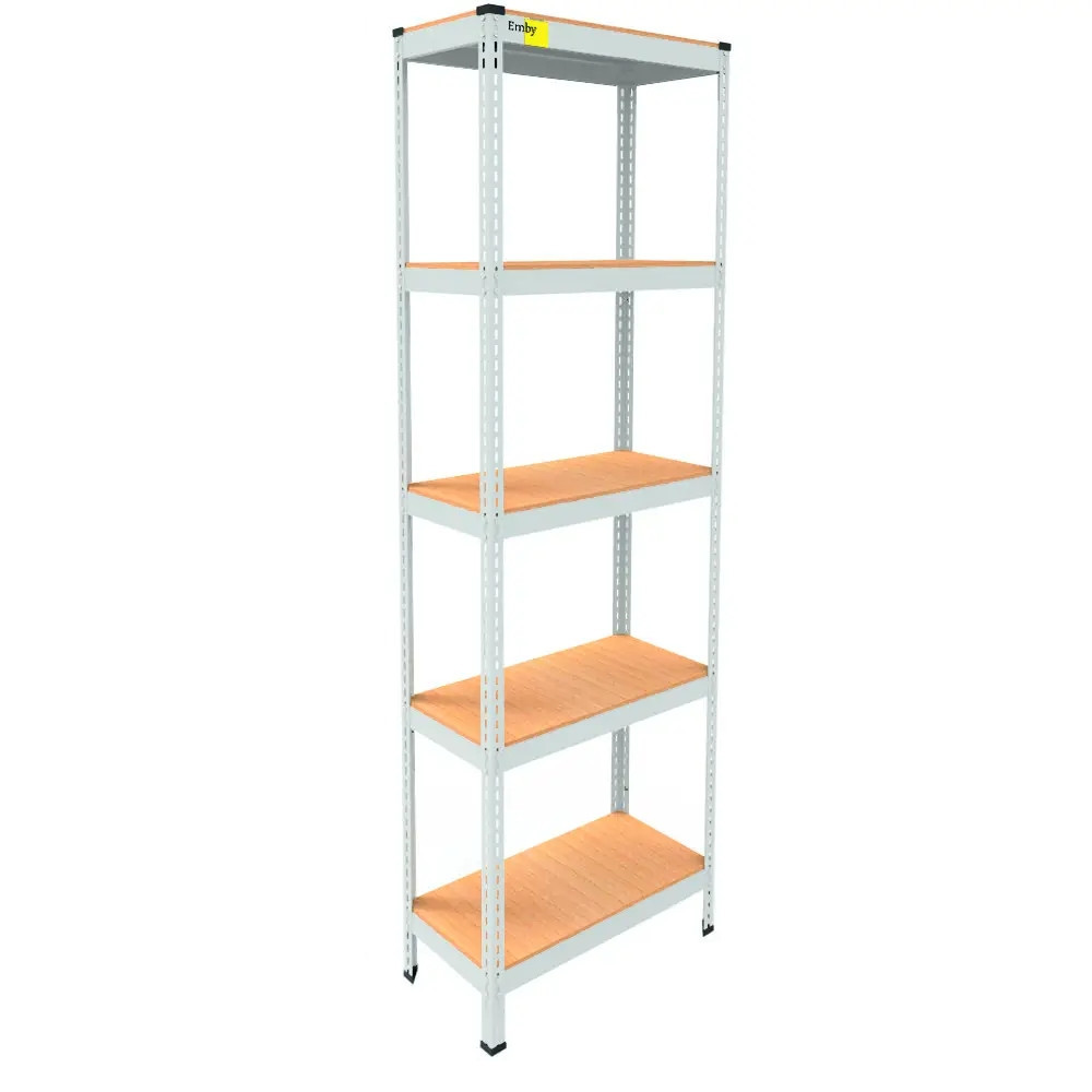 Металлический стеллаж Emby Light Series (размер 2100х600x300мм) 5 полок ДСП до 100кг Белый Киев - изображение 3