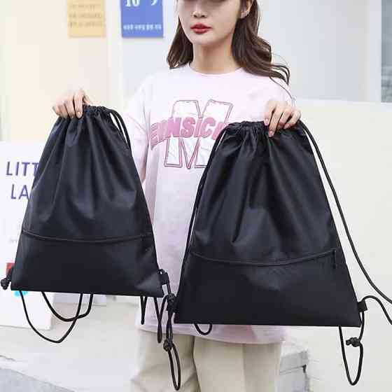 Рюкзак-мішок спортивний на шнурках-затяжках CZST-247L розмір L, чорний Кам'янець-Подільський