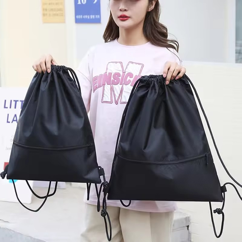 Рюкзак-мішок спортивний на шнурках-затяжках CZST-247L розмір L, чорний Кам'янець-Подільський - фото 2