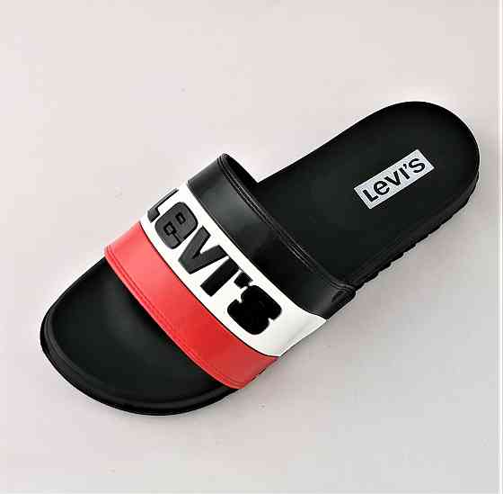 Шльопанці Тапочки LEVIS Сланці Ливайс Чорні Чоловічі (розміри: 41,42,43) Дніпро