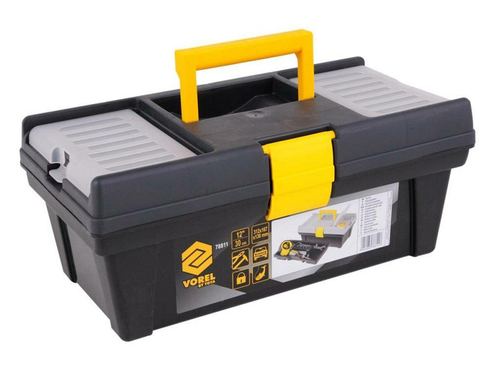 Ящик пластиковий для інструменту VOREL 12", 312x 167x 130 мм [1] Одеса - фото 2